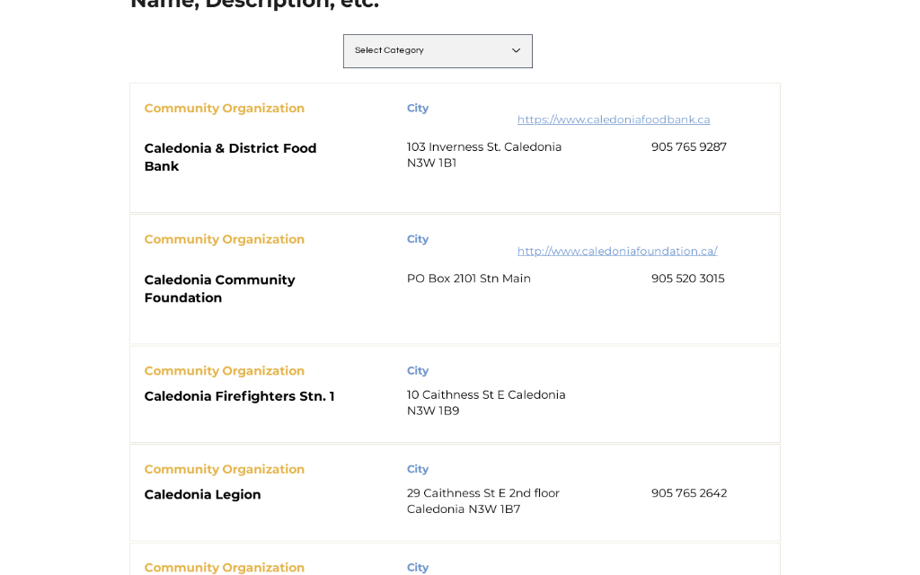 Old directory list