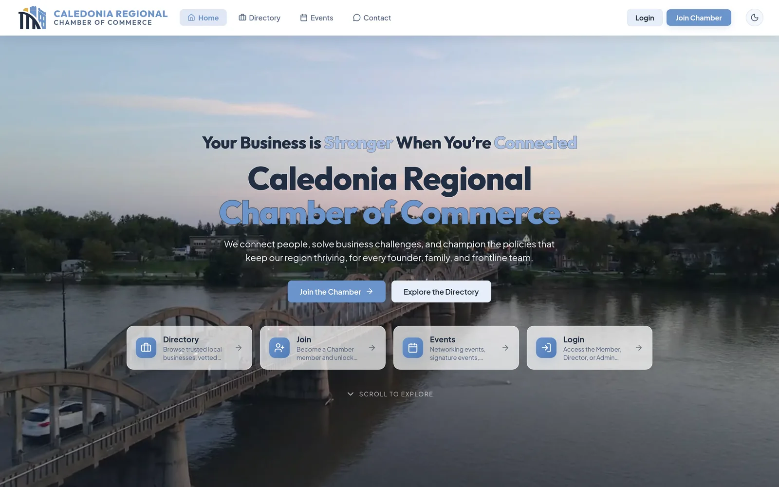 Caledonia Chamber public website